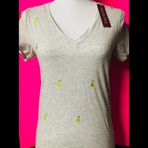 Merona Pineapple V-neck T-shirt